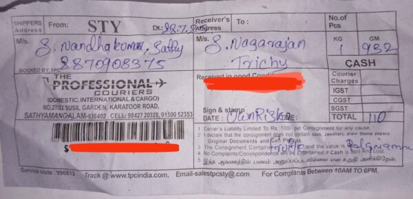 social / delivery proof of durian customer 1
